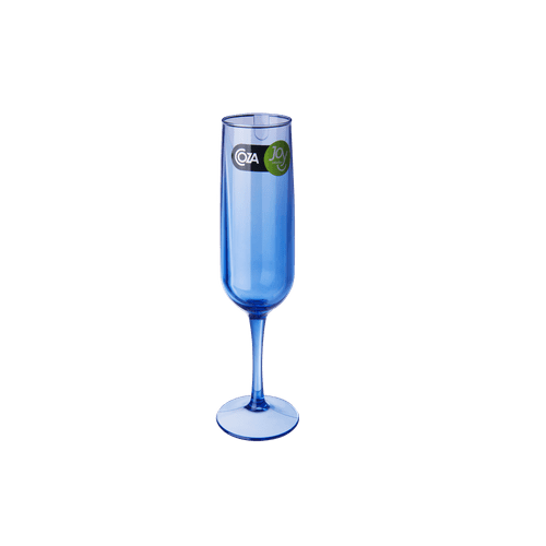 Taça Espumante - Fun 6,1 X 6,1 X 22 Cm 160 Ml Azul Coza
