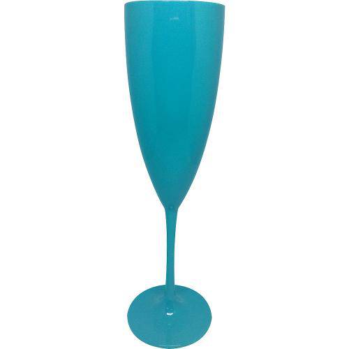 Taça para Champanhe de Plástico 170ml Prime Neoplas Azul Tiffany