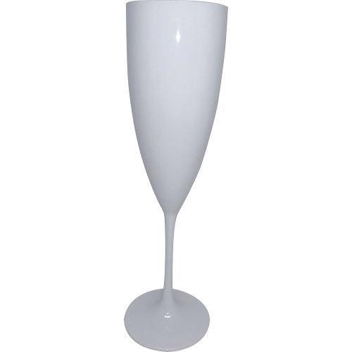 Taça para Champanhe de Plástico 170ml Prime Neoplas Branca