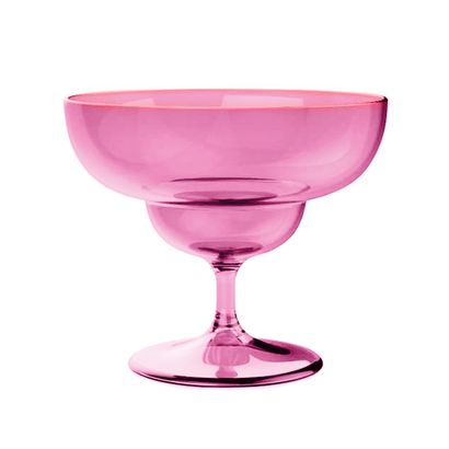Taça Sobremesa Charme Rosa Neon 450ml Plastifesta