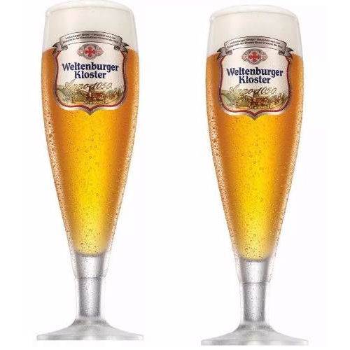 2 Taças de Vidro para Cerveja Weltenburger Kloster 300ml