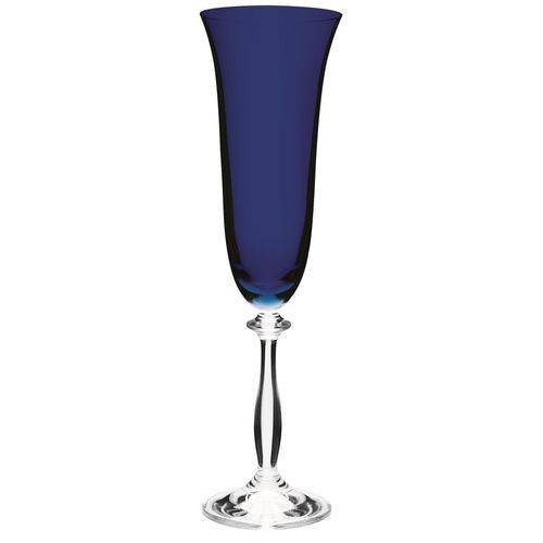 Taças para Champagne 190 Ml Azul Angela Bohemia 58026