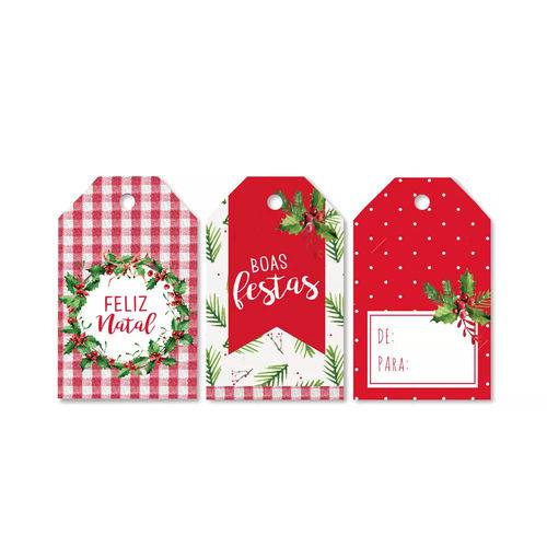 Tag Decorativa Natal Compose Tradição 5x8 C/12 - Cromus