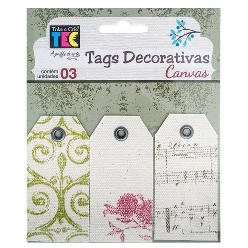 Tags Decorativas Canvas Clássico TDC002 - Toke e Crie