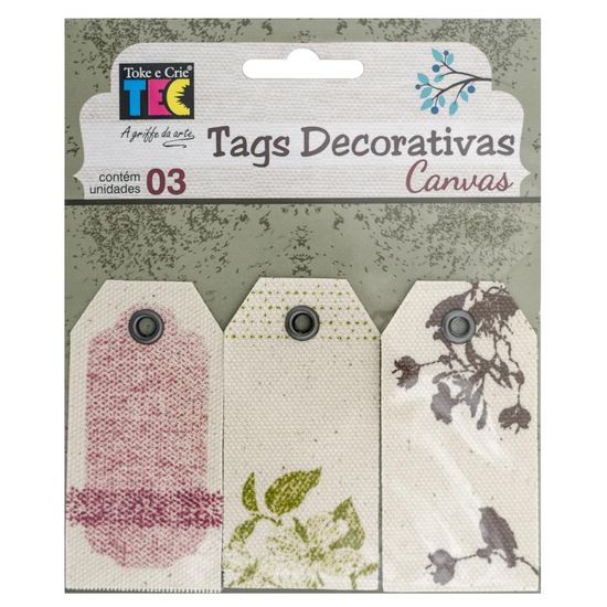 Tags Decorativas Toke e Crie TDC003 Canvas Natureza