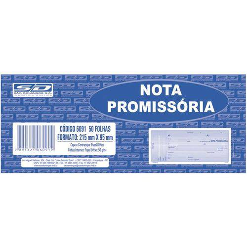 Talão Nota Promissória 50f.95x215 Am Pct.c/20 Sao Domingos