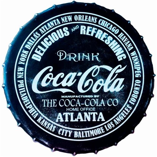 Tampa Decorativa Drink Coca Cola Retrô