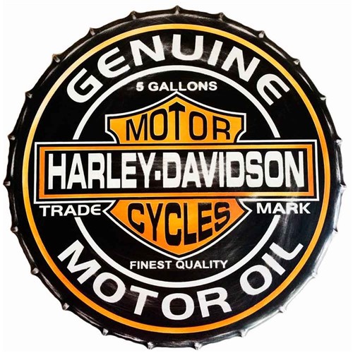 Tampa Decorativa Harley Davidson Retrô