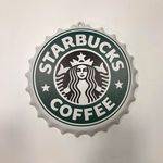 Tampa Decorativa Starbucks Coffee Cor Verde Plático 27x27x4