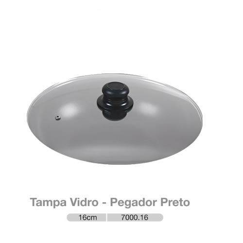 Tampa Vidro - Pegador Preto - 16cm Preta Shizu