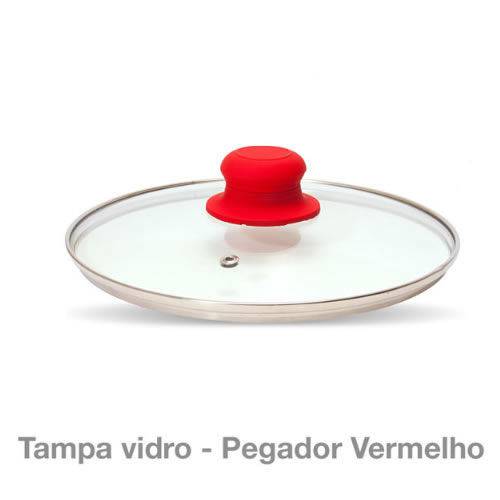 Tampa Vidro - Pegador Vermelho - 16cm Vermelha Shizu