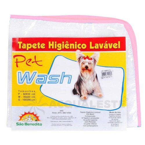 Tapate Higienico Lavavel Pet Cachorro Pequeno 60x50 Cão Rosa