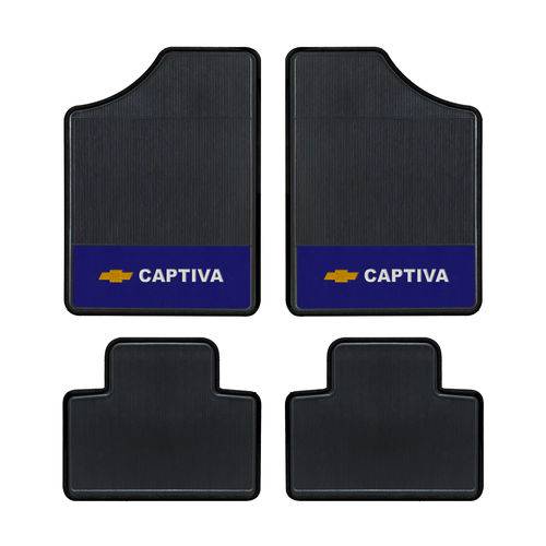 Tapete Automotivo - Captiva - Base Azul -Logo Chevrolet