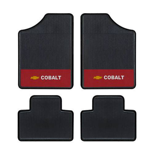 Tapete Automotivo - Cobalt - Base Vermelha - Logo Chevrolet