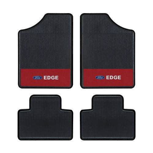 Tapete Automotivo - Edge - Base Azul - Logo Ford - 4 Peças
