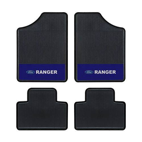 Tapete Automotivo - Ford Ranger - Base Azul- Logo Ford