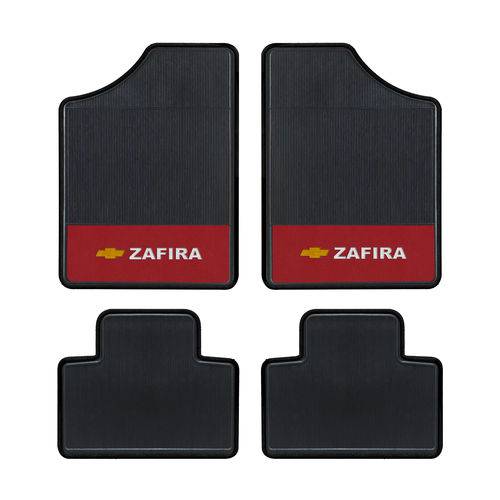 Tapete Automotivo - Zafira - Base Vermelha - Logo Chevrolet