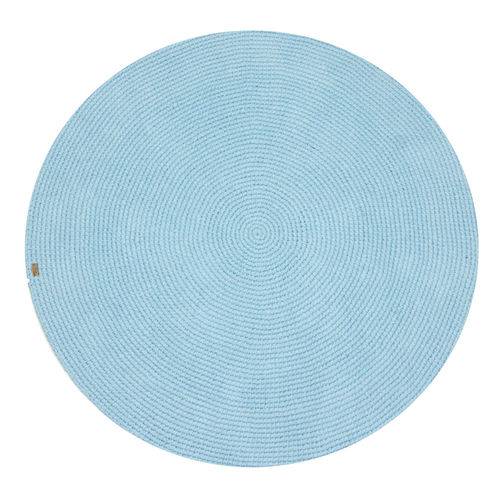 Tapete Crochê Redondo Azul (120 Cm) M²