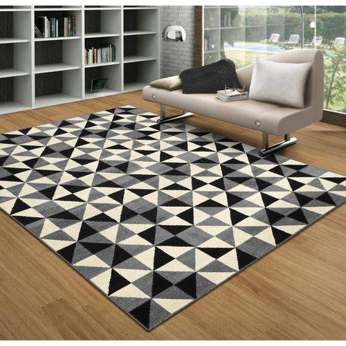 Tapete 3d Aspect Black Tiles 2x2.5m São Carlos 200 X250 Cm