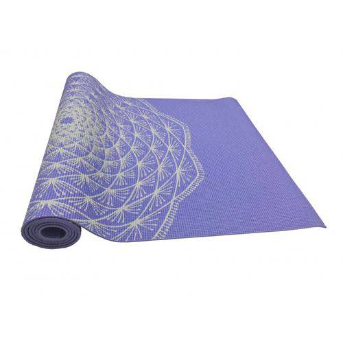 Tapete de Exercícios para Yoga e Pilates Mat em Pvc Eco com Impressão Hopumanu H013 Roxo