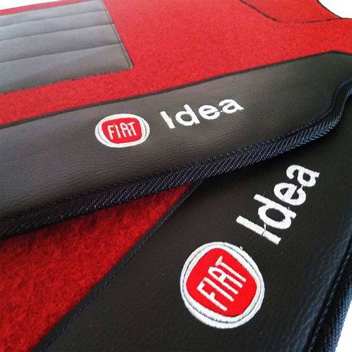 Tapete Fiat Idea 2015 Carpete Vermelho Traseiro Inteiriço