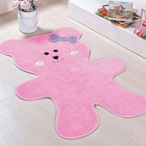 Tapete Formato Urso Biscoito Rosa