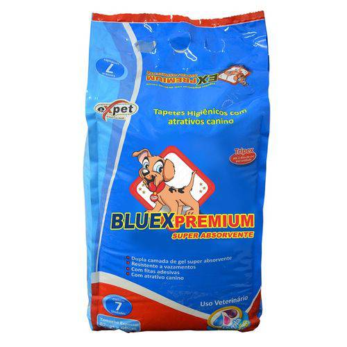 Tapete Higiênico Bluexpremium para Cães de Todas as Raças e Idades 82 X 60 Cm - Expet (7 Unidades)