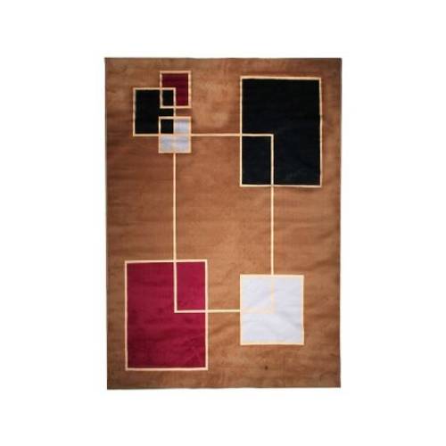 Tapete Melissa Mondrian 1,40x 2,00 Villa Textil Marrom