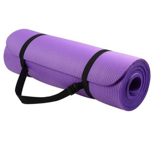 Tapete para Exercício Yoga & Pilate Cor Roxo Material em NBR 10mm - 185x80cm