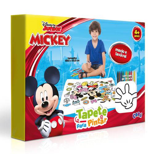 Tapete para Pintar com Giz de Cera - Mickey Mouse - Disney - Dupla Face - Toyster