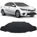 Tapete Porta Malas Bandeja Toyota Corolla 2015 a 2018 Preto em PVC com Bordas de Segurança