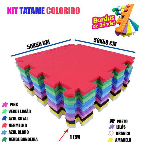 Tatame Kit 20 Peças Tapete de EVA 50x50x1Cm 10mm