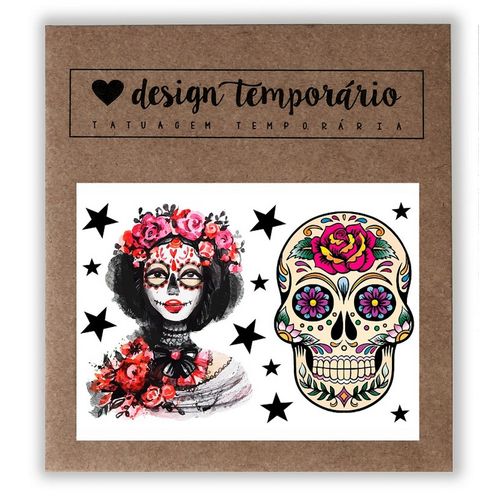 Tatuagem Temporária Mexicana Design Temporário