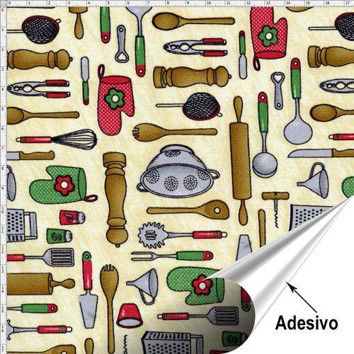Tecido Adesivo para Patchwork - Cozinha 001 (45x70)