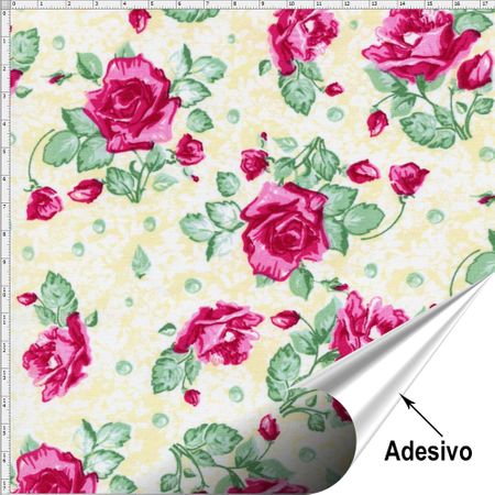 Tecido Adesivo para Patchwork - Flor 032 (45x70)