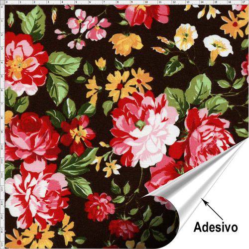 Tecido Adesivo para Patchwork - Flor 034 (45x70)