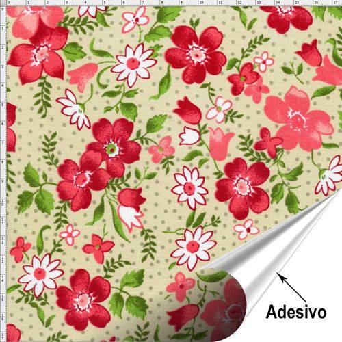 Tecido Adesivo para Patchwork - Flor 041 (45x70)