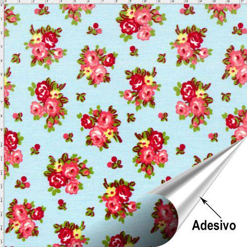 Tecido Adesivo para Patchwork - Flor 089 (45x70)
