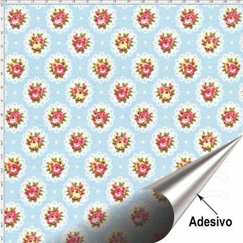 Tecido Adesivo para Patchwork - Flor e Frutos 093 (45x70)
