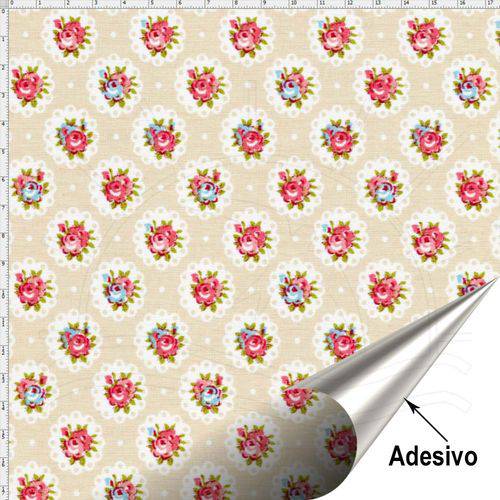 Tecido Adesivo para Patchwork - Flor e Frutos 094 (45x70)