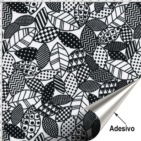 Tecido Adesivo para Patchwork - Folhas (45x70)