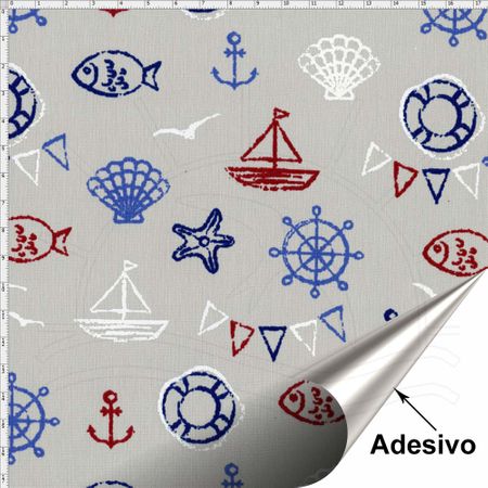 Tecido Adesivo para Patchwork - Fundo do Mar 002 (45x70)