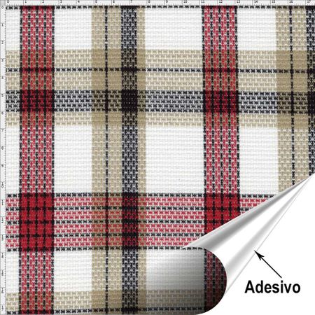 Tecido Adesivo para Patchwork - Xadrez 004 (45x70)