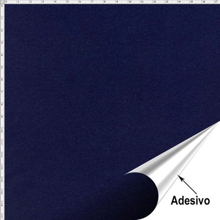 Tecido Adesivo Veludo para Patchwork - Azul (45x70)