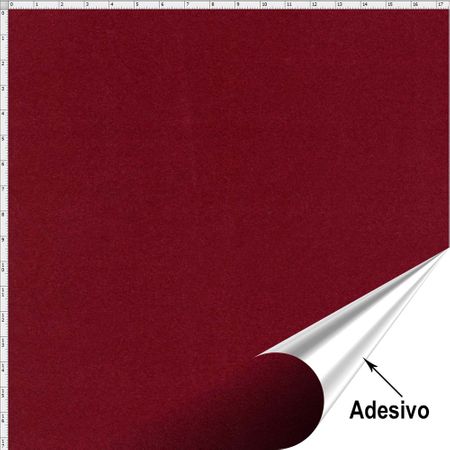 Tecido Adesivo Veludo para Patchwork - Vinho (45x70)