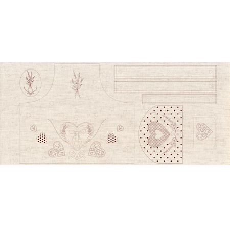 Tecido Avental para Costurar, Bordar ou Pintar - Le Petit Atelier Linho Coração (1,40x0,60)