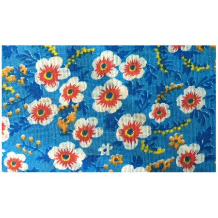Tecido Chita 1m Floral - Azul