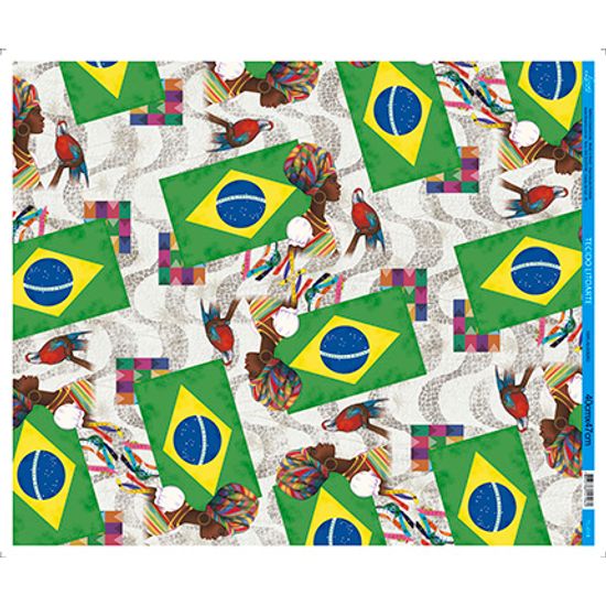 Tecido Decoupage 40x47cm Brasil Tl-015 - Litoarte