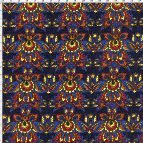 Tecido Estampado para Patchwork - 30660 Flowers Azul Cor 01 (0,50x1,40)