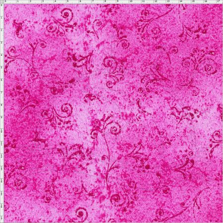 Tecido Estampado para Patchwork - 50 Tons Arabesco Rosa Pink Cor 04 (0,50x1,40)
